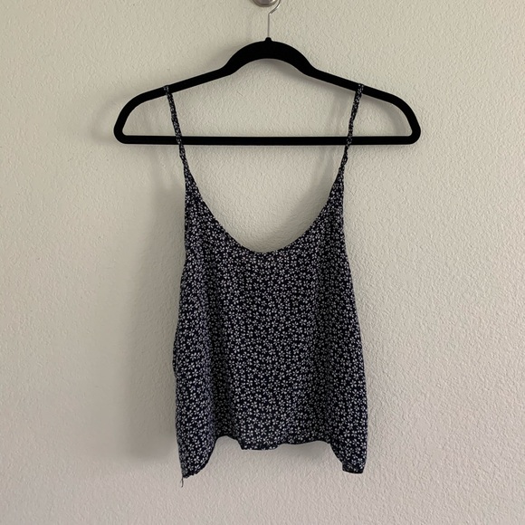 BRANDY MELVILLE- Navy Floral Tank - Picture 1 of 2